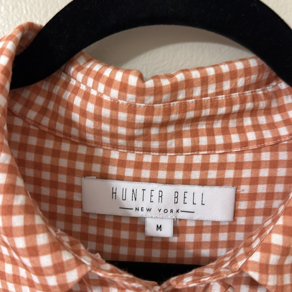 Hunter Bell McCauley Dress Fall Harvest Gingham Size Medium - Picture 11 of 15